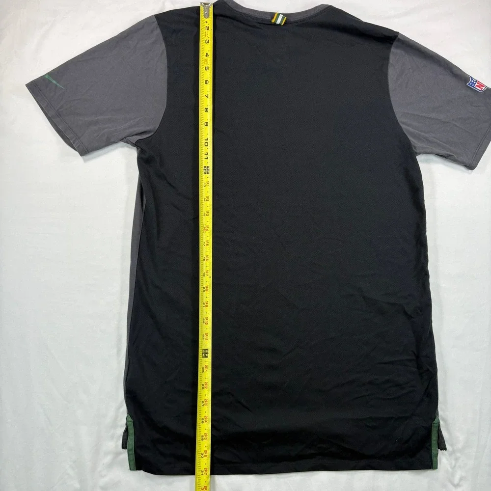 Nike Green Bay Packers‎ T-Shirt Mens Medium Dri-Fit Gray Black NFL Football Tee
